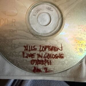 Live in concert CD’s.  Nils Lofgren 91”, Fleetwood Mac “97, Page/Plant Live “96